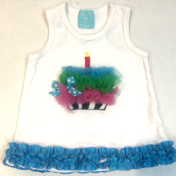 Mud Pie First Birthday Cupcake Top - Picture 1 of 6